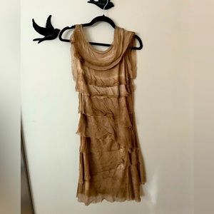 Silk ruffle dress, comfy, soft, light weight
